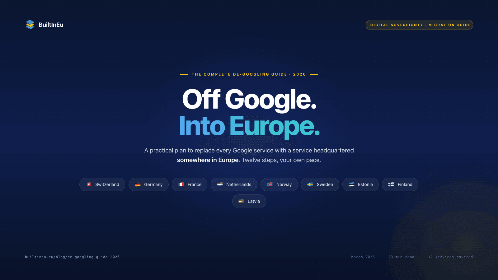Complete De-Googling Guide 2026: Replace Every Google Service Step by Step