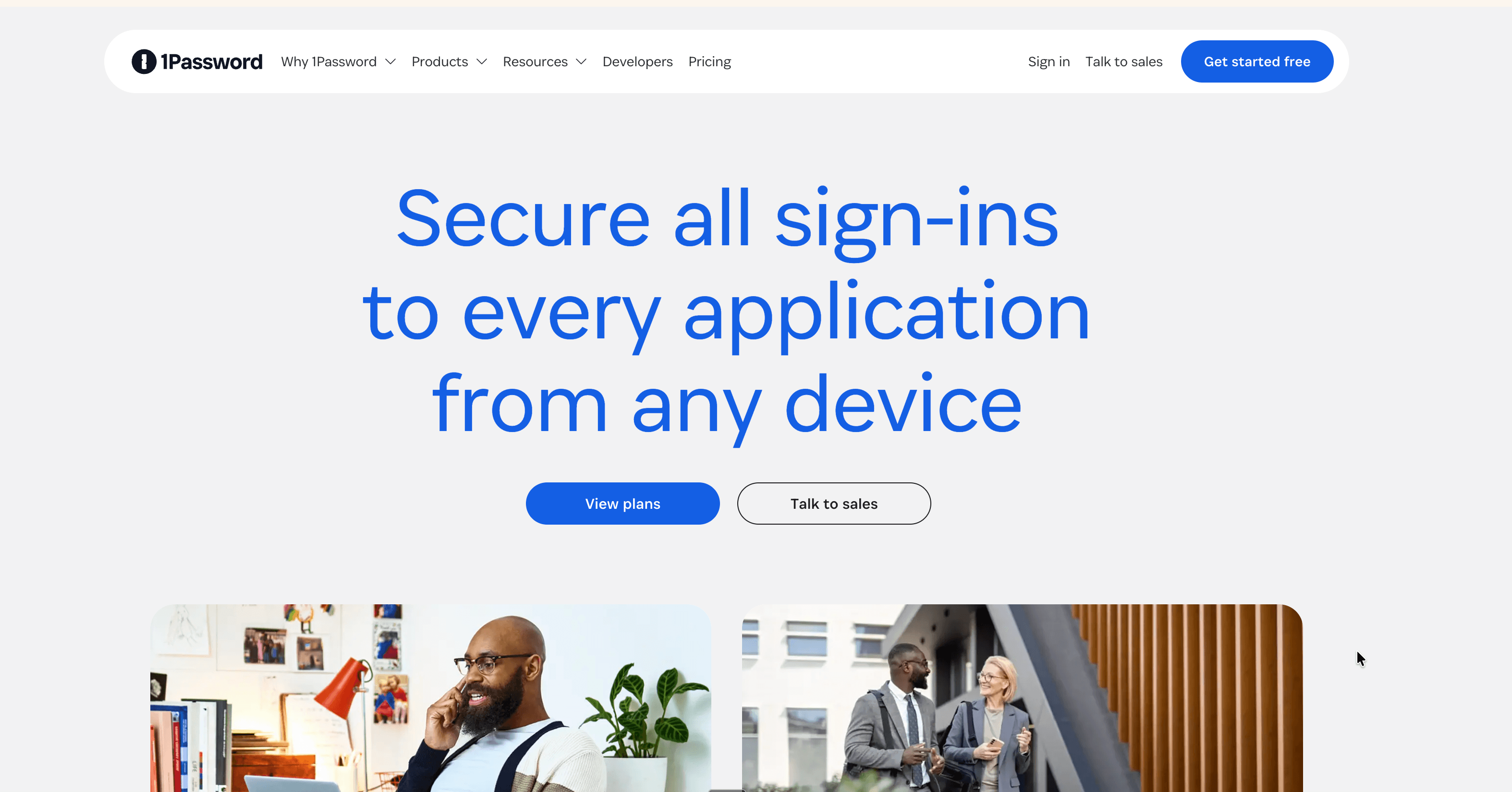 1Password password manager website